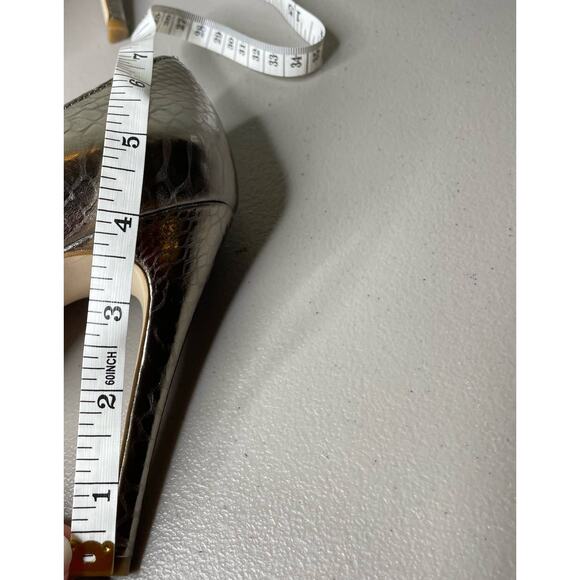 BCB Generation Parade High Heel Shoes Pointed Toe Snake Embossed Metallic 6.5M - Picture 11 of 12